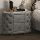 Perine Gray Velvet Nightstand Model BD01063 By ACME Furniture
